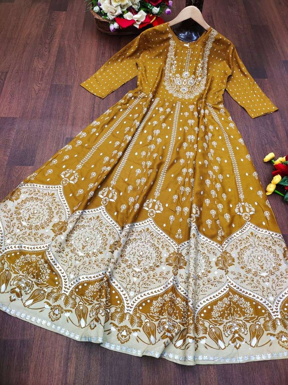 RASHI VOL-30 BY ASLIWHOLESALE DESIGNER FACNY RAYON ANARKALI GOWN