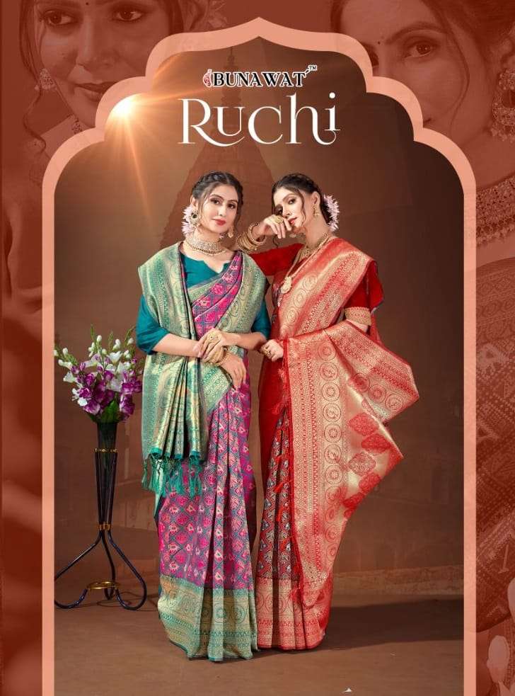 RUCHI BY BUNAWAT 1001 TO 1006 SERIES BANARASI SILK WORK SAREES