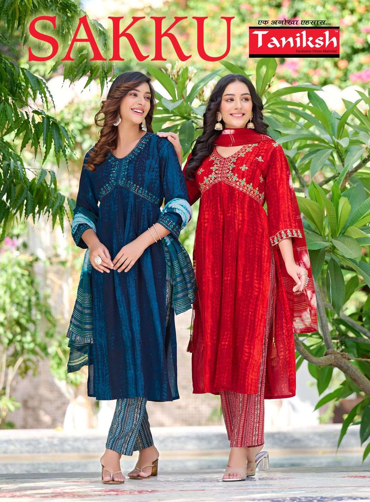 SAKKU BY TANIKSH 101 TO 106 SERIES DESIGNER SHIBORI RAYON STITCHED DRESSES