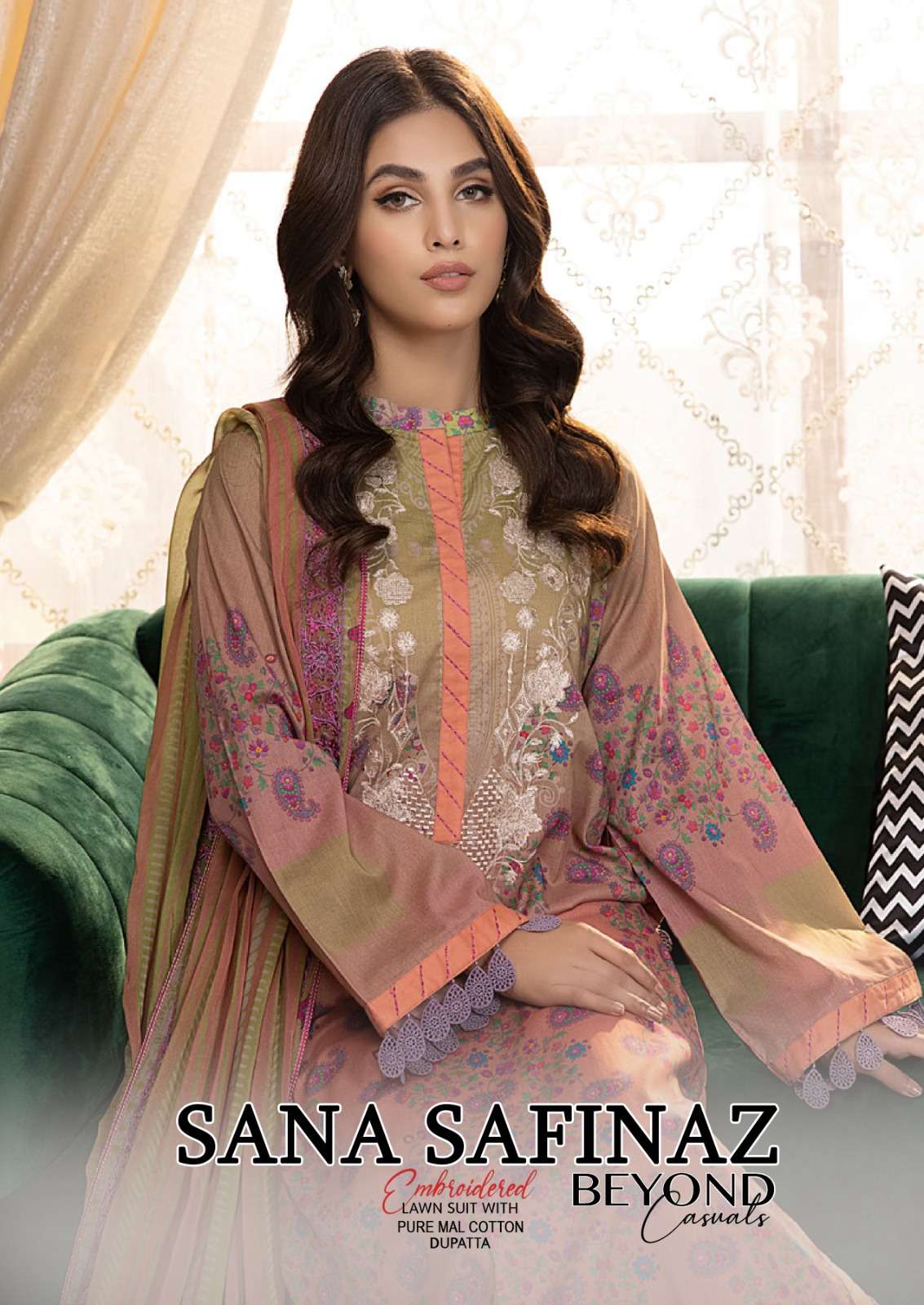 SANA SAFINAZ BY ASLIWHOLESALE 1115 TO 1118 SERIES COTTON EMBROIDERY DRESSES