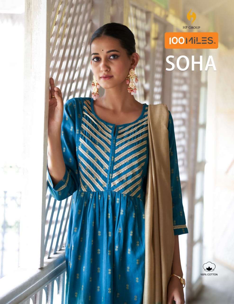 SOHA BY 100 MILES 01 TO 04 SERIES PURE COTTON JACQUARD STITCHED DRESSES