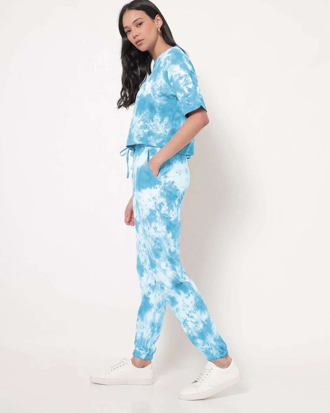 SWARA TRACK SUIT BY ASLIWHOLESALE TIE DYED PRINT COTTON TRACK SUIT