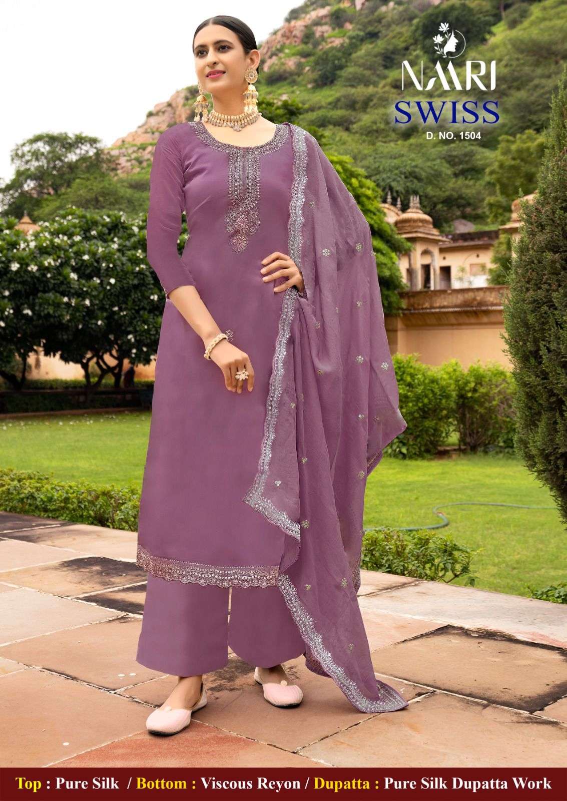 SWISS BY NAARI 1501 TO 1504 SERIES DESIGNER SILK EMBROIDERY DRESSES