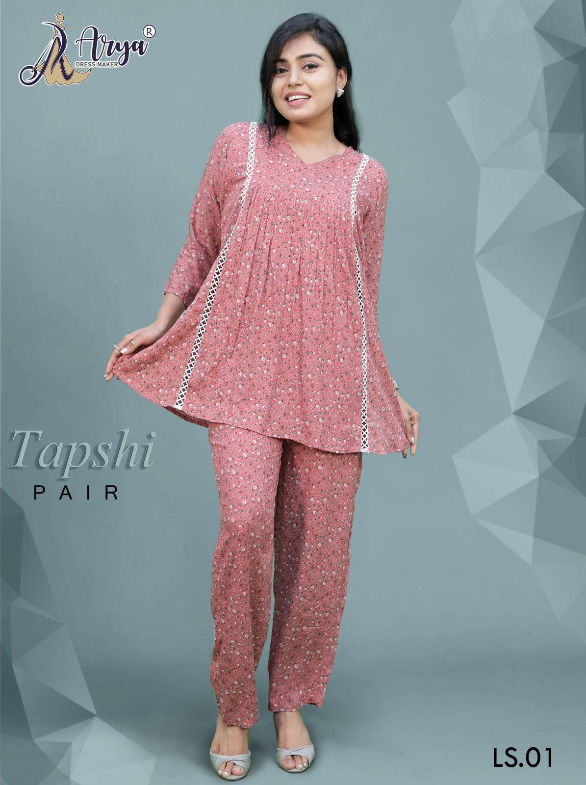 TAPSHI WESTERN BY ARYA DRESS MAKER 01 TO 06 SERIES COTTON TOP AND PLAZZO 