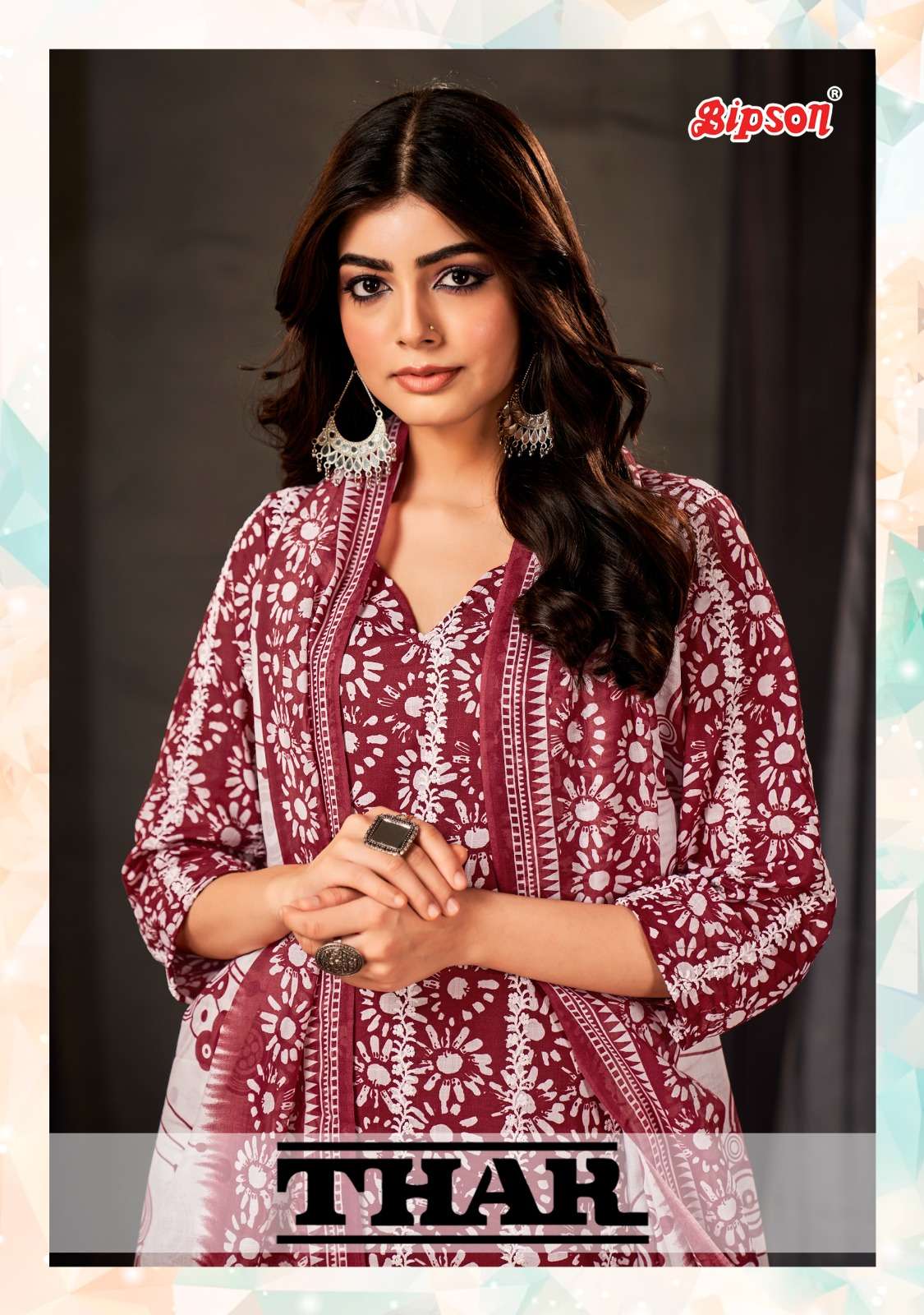 THAR 2182 BY BIPSON PRINTS 2182-A TO 2182-D SERIES PURE COTTON PRINT DRESSES