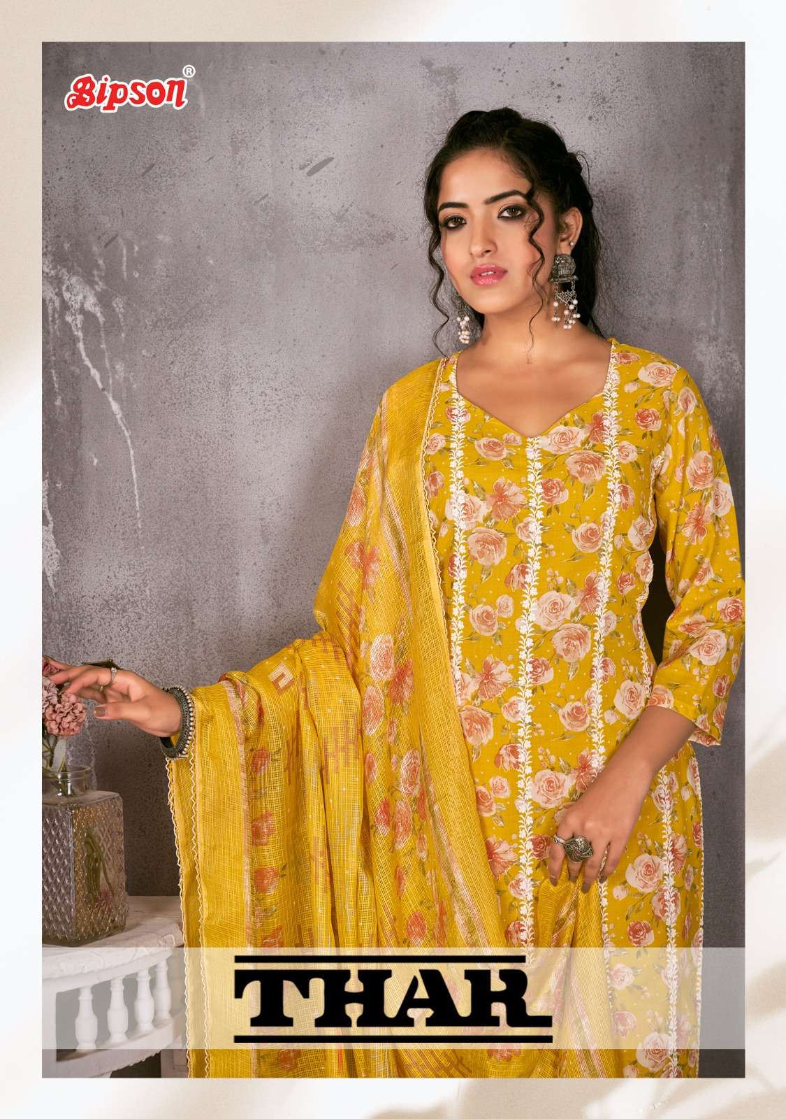 THAR 2196 BY BIPSON PRINTS 2196-A TO 2196-D SERIES PURE COTTON PRINT DRESSES