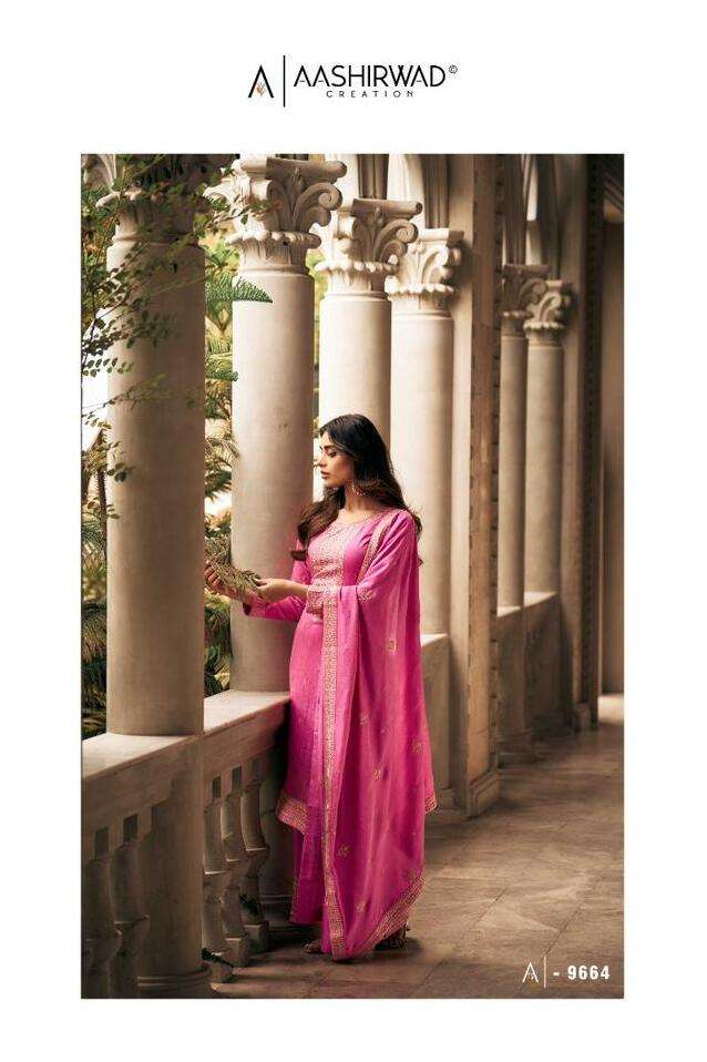 ZEEYA BY AASHIRWAD CREATION 9664 TO 9669 SERIES MYNTRA SILK DRESSES