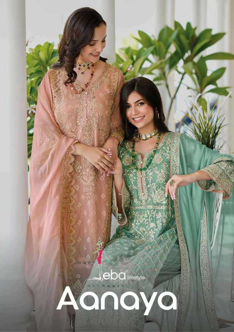 AANAYA BY EBA LIFESTYLE 1592 TO 1595 SERIES DESIGNER ORGANZA DRESSES