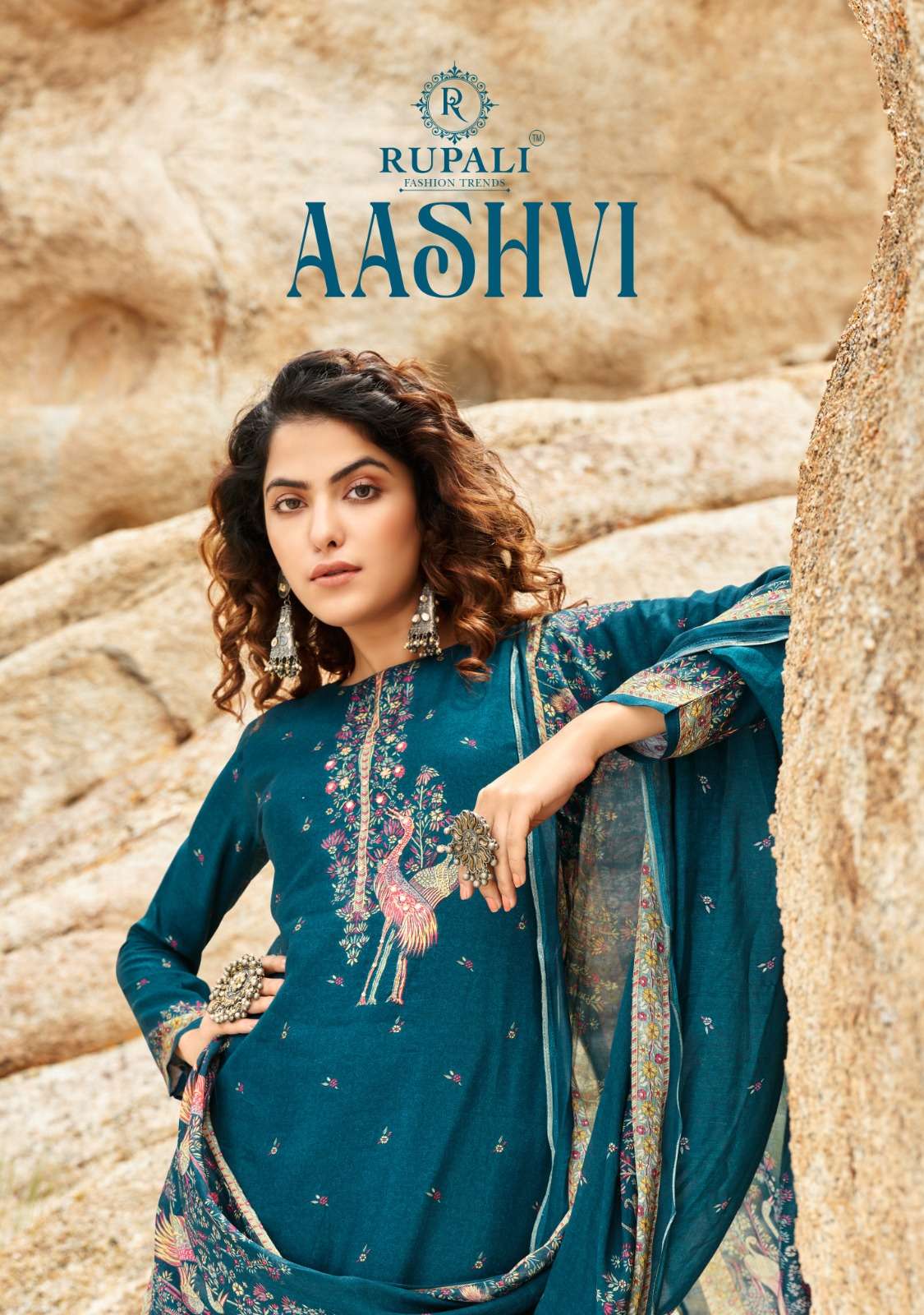 AASHVI BY RUPALI FASHION TRENDS 8801 TO 8806 SERIES MUSLIN WORK DRESSES