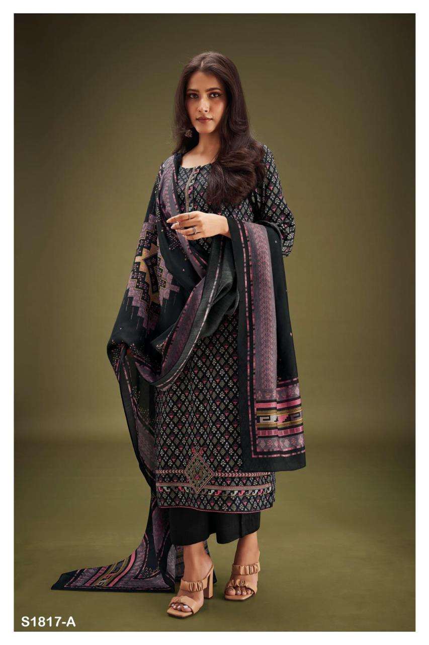 ABHA 1817 BY GANGA FASHIONS PREMIUM COTTON SILK WORK DRESSES