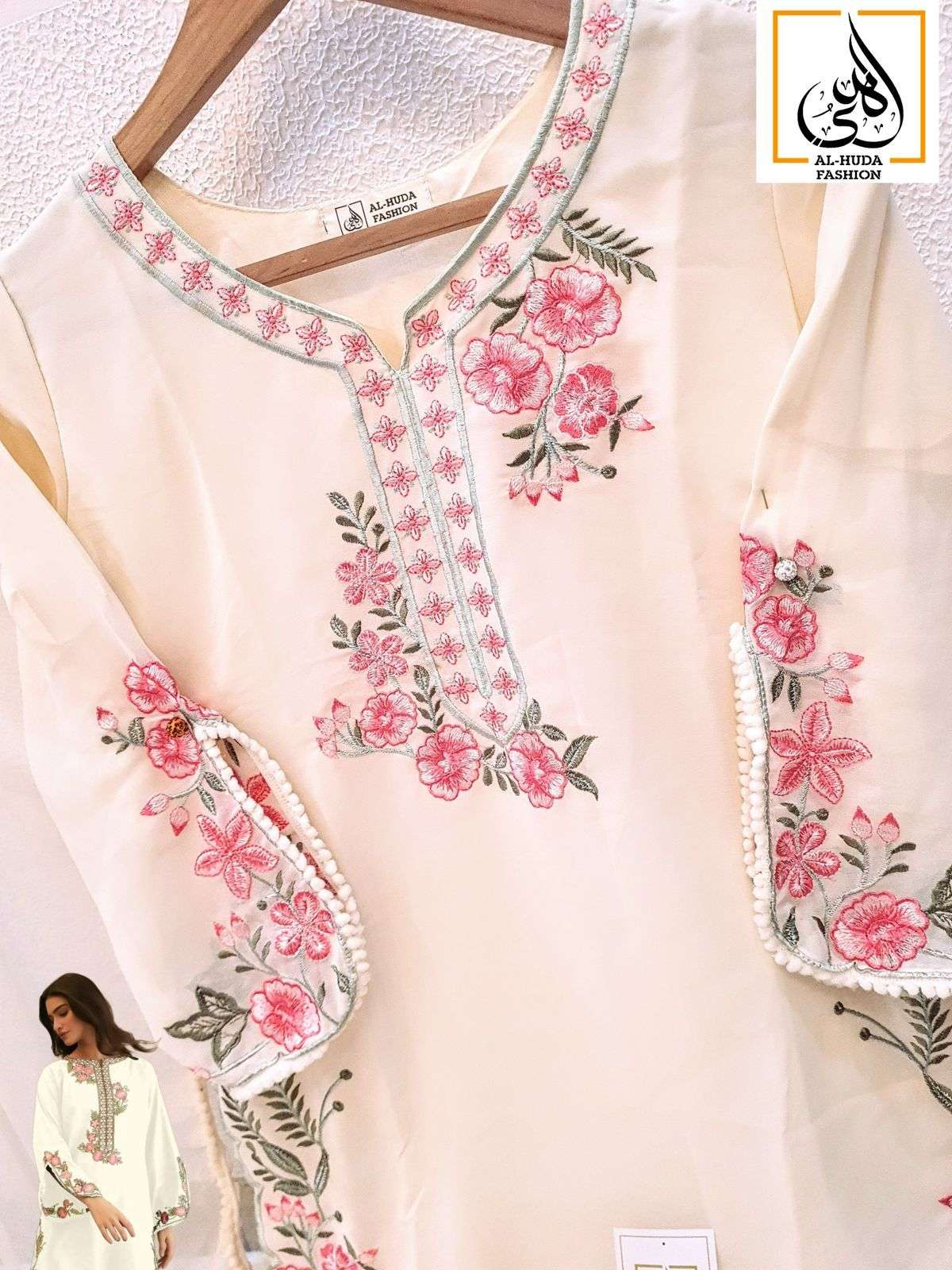 AL-HUDA 108 KIDS BY ASLIWHOLESALE PURE GERGETTE PAKISTANI DRESSES