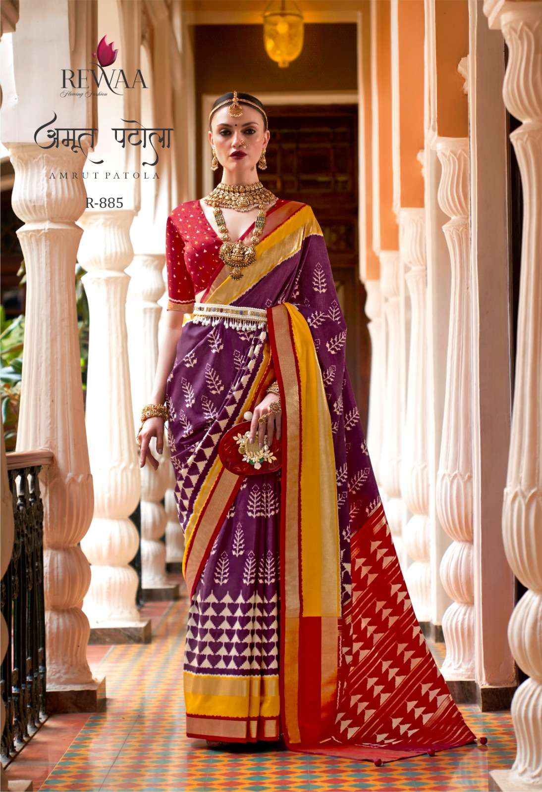 AMRUT PATOLA BY REWAA 885 TO 893 SERIES DESIGNER PV SILK SAREES