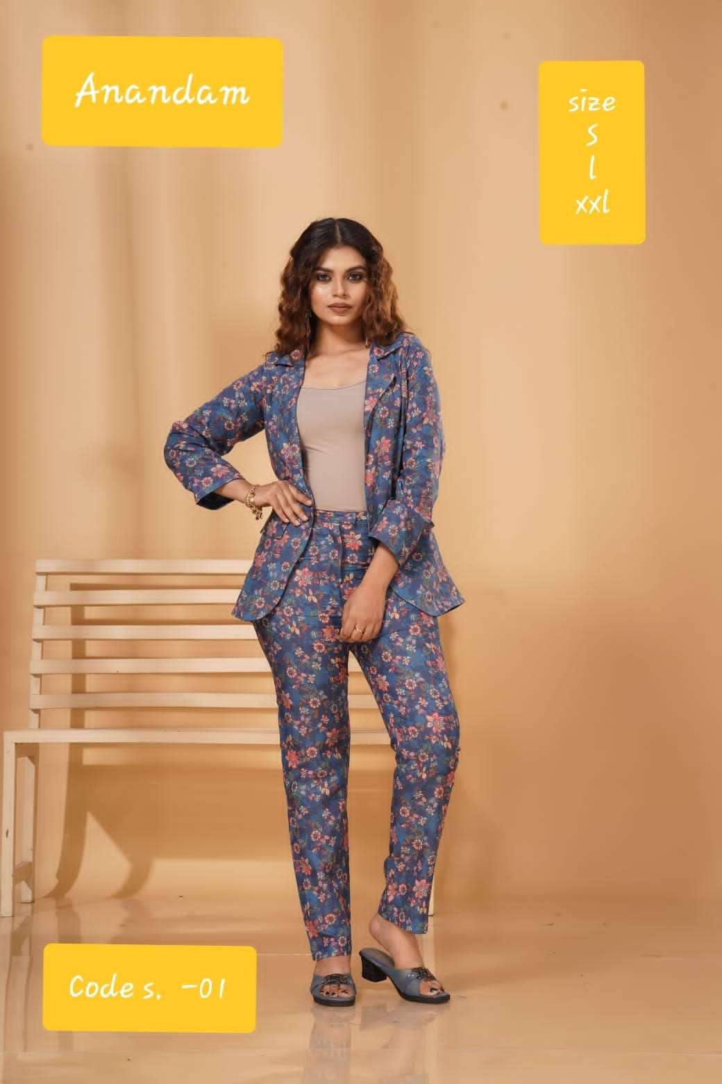 ANANDAM BY ASLIWHOLESALE 01 TO 08 SERIES DESIGNER FACNY COTTON CO-ORD SET 