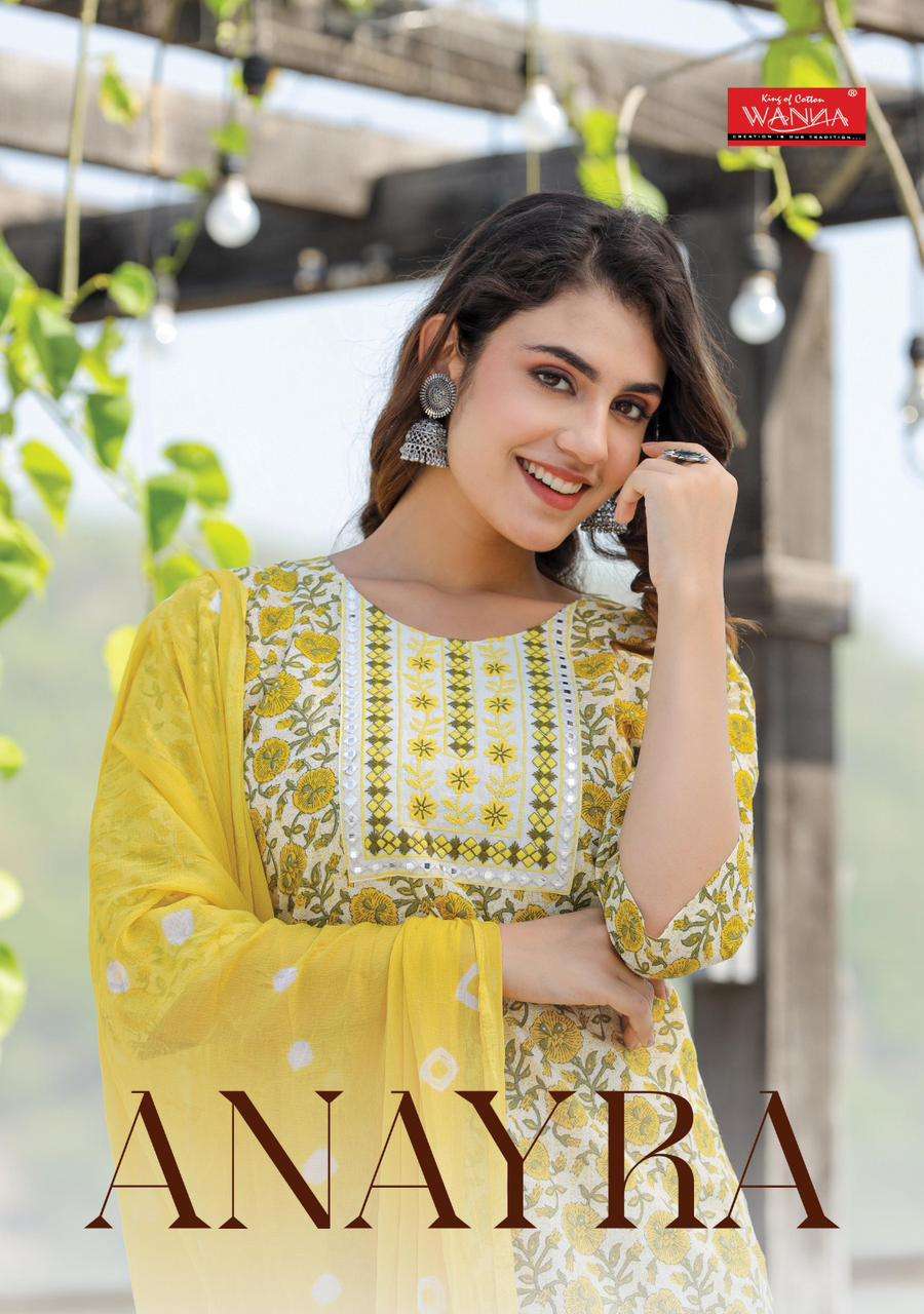 ANAYRA BY WANNA LOOKS 101 TO 106 SERIES PURE CAMBRIC COTTON DRESSES