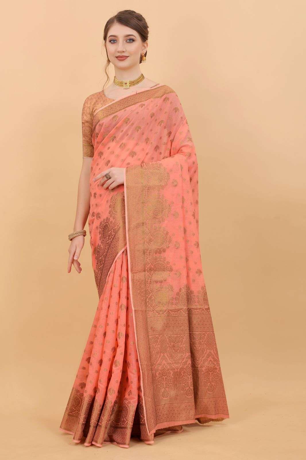 ANERI SILK BY ASLIWHOLESALE DESIGNER ZARI SOFT COTTON SILK SAREES