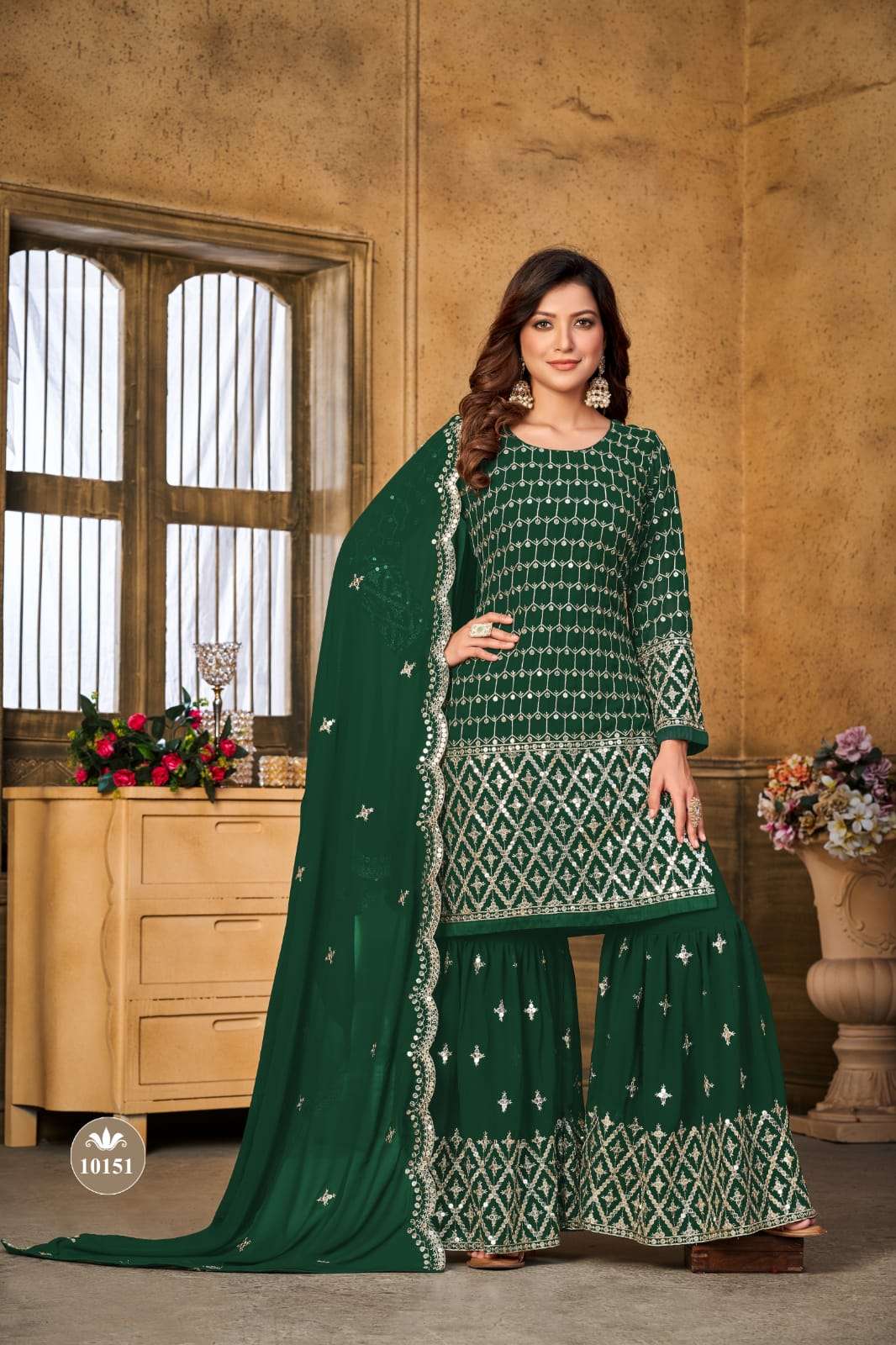 ANJUBAA VOL-15 BY TWISHA 10151 TO 10154 SERIES FAUX GEORGETTE WORK DRESSES