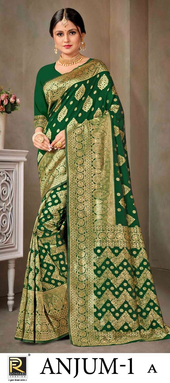 ANJUM BY RONISHA FASHION DESIGNER FANCY BANARASI SILK SAREES