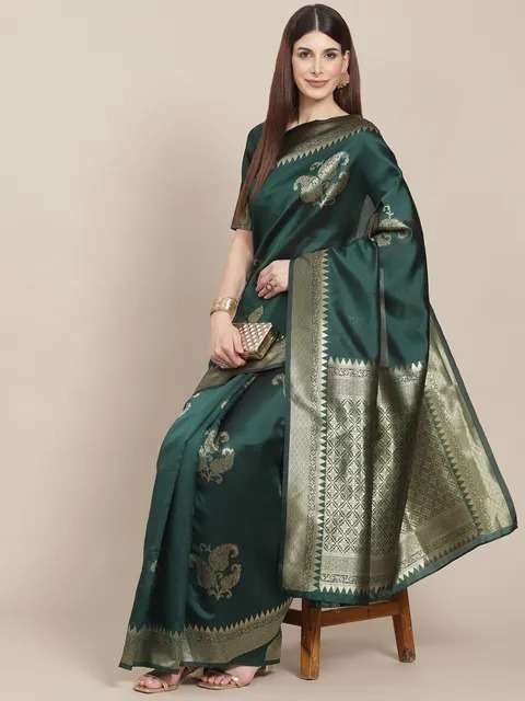 ASMITA BY ASLIWHOLESALE FANCY SOFT LITCHI SILK DESIGNER SAREE