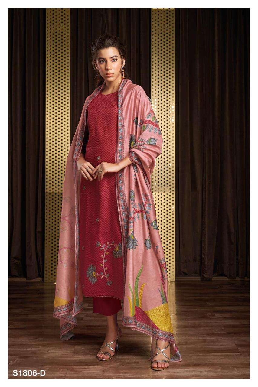 CANDIKA 1806 BY GANGA FASHIONS PREMIUM COTTON SILK WORK DRESSES