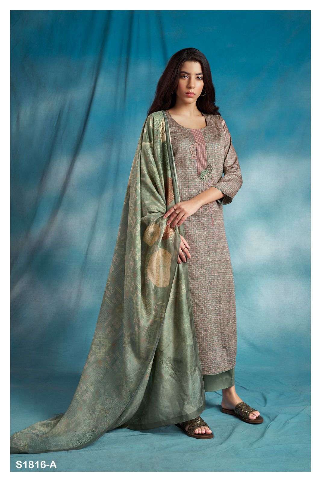 CARLYNE 1816 BY GANGA FASHIONS PREMIUM COTTON SILK WORK DRESSES