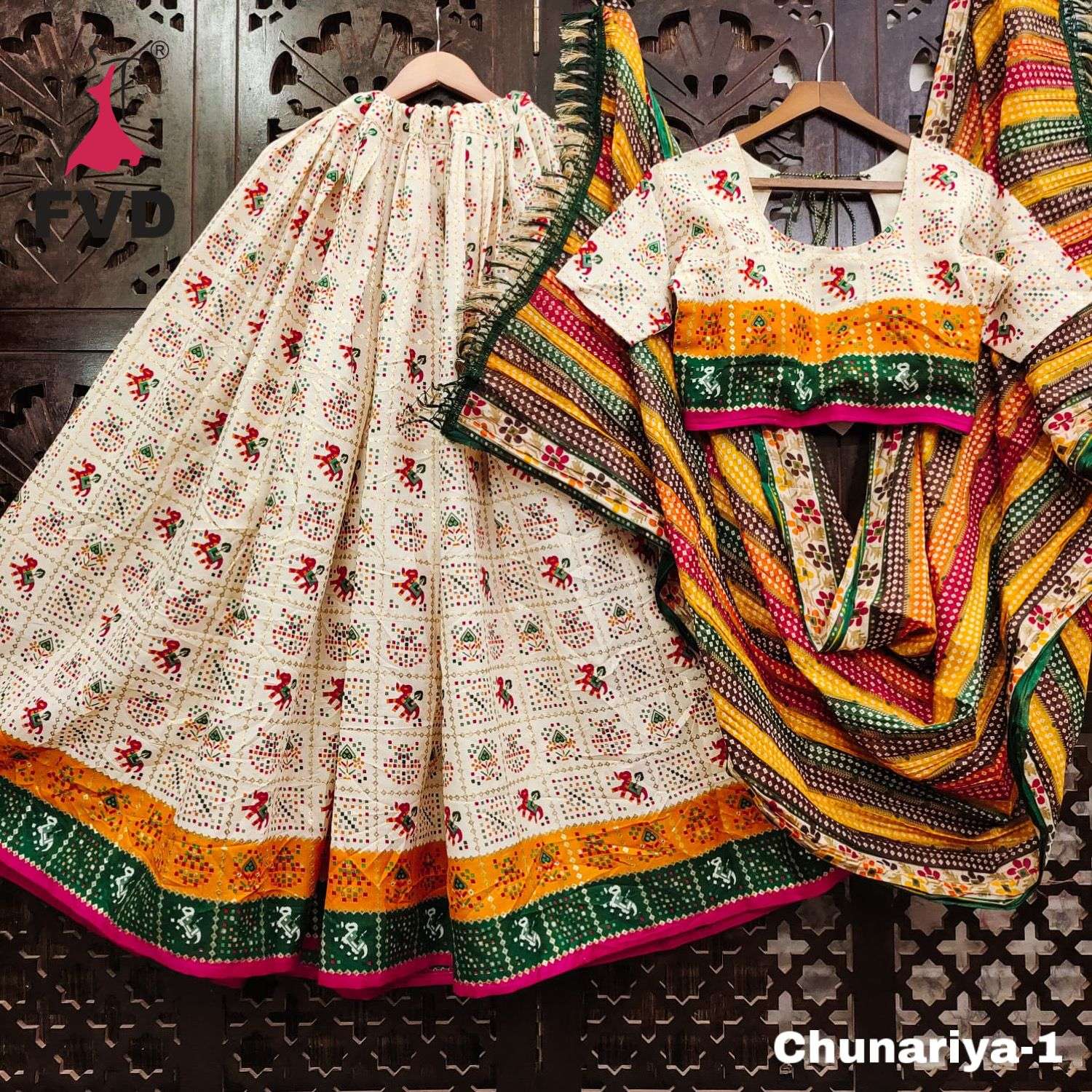 CHUNARIYA VOL-1 BY ASLIWHOLESALE DESIGNER COTTON NAVRATRI LEHENGAS