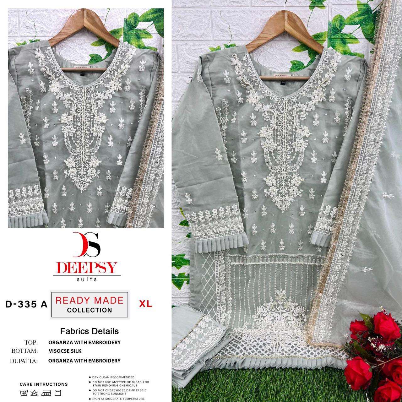 D-335 COLOURS BY DEEPSY SUITS ORGANZA EMBROIDERY STITCHED PAKISTANI DRESSES