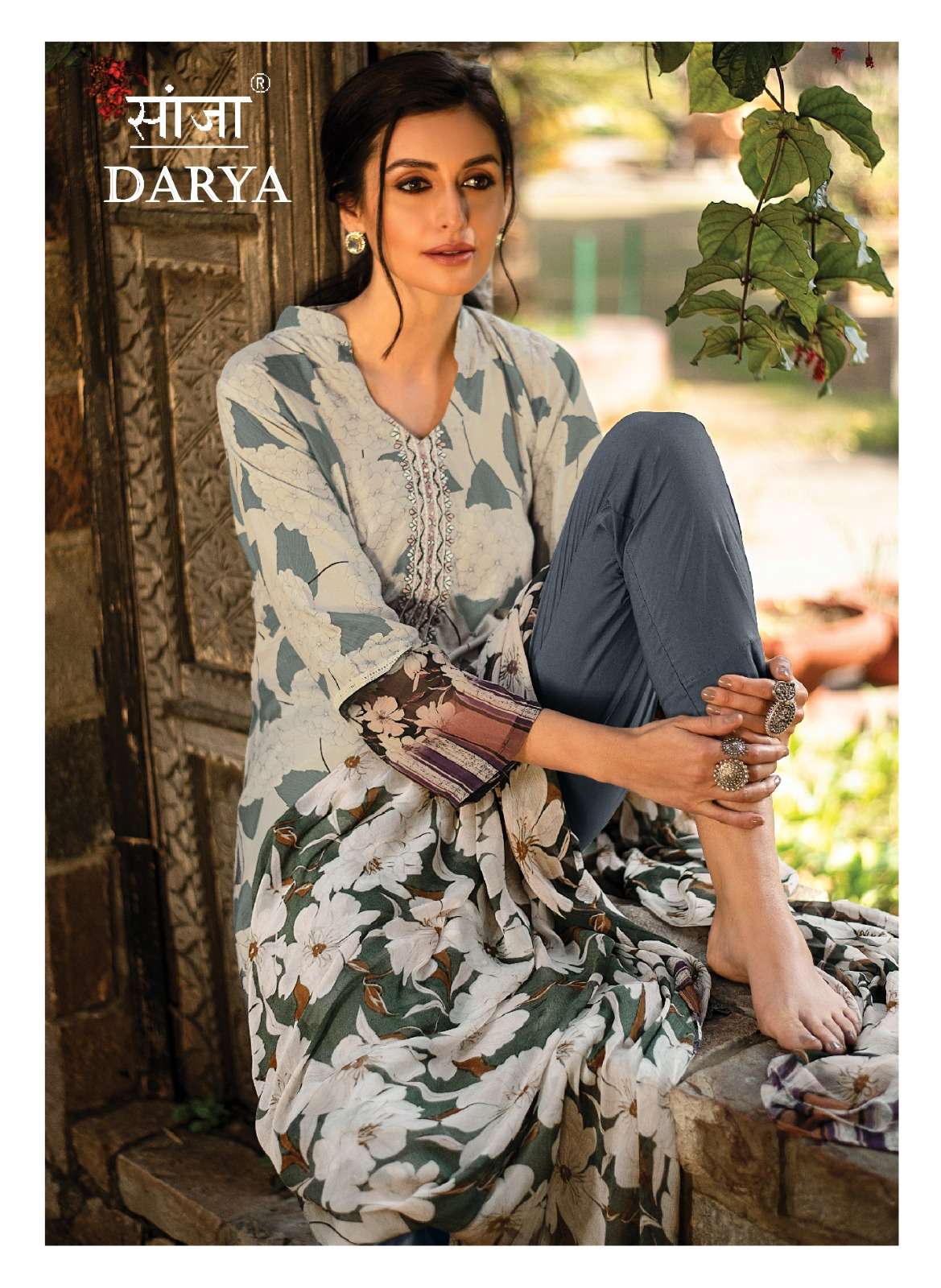 DARYA BY SAANJA 1601 TO 1607 SERIES HEAVY VISCOSE PRINTED WORK DRESSES