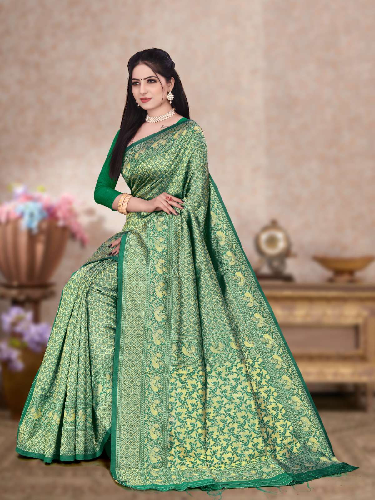 DEVASHREE BY ASLIWHOLESALE FANCY SOFT LITCHI SILK DESIGNER SAREE