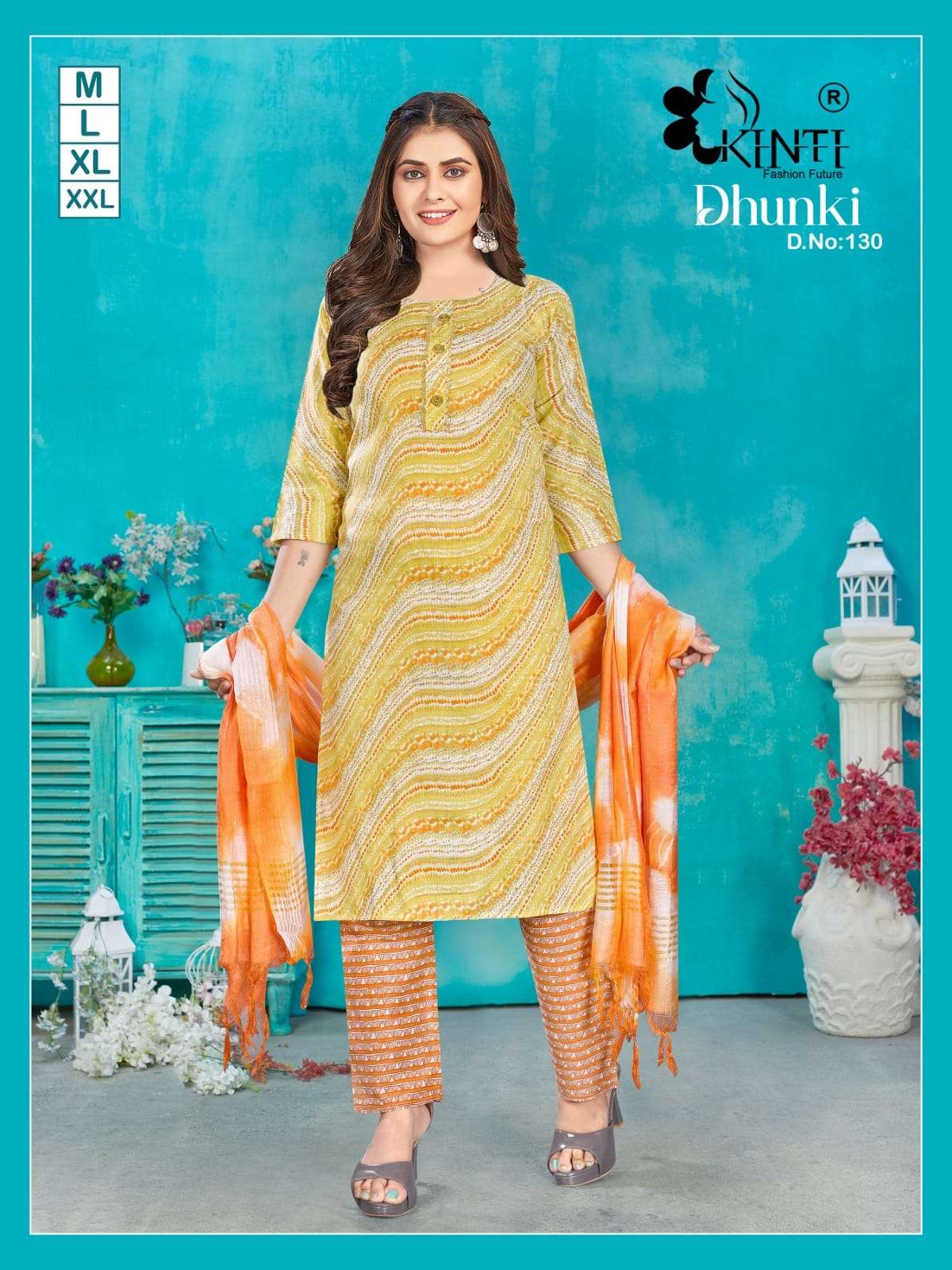 DHUNKI BY KINTI 130 TO 148 SERIES COTTON WORK STITCHED DRESSES