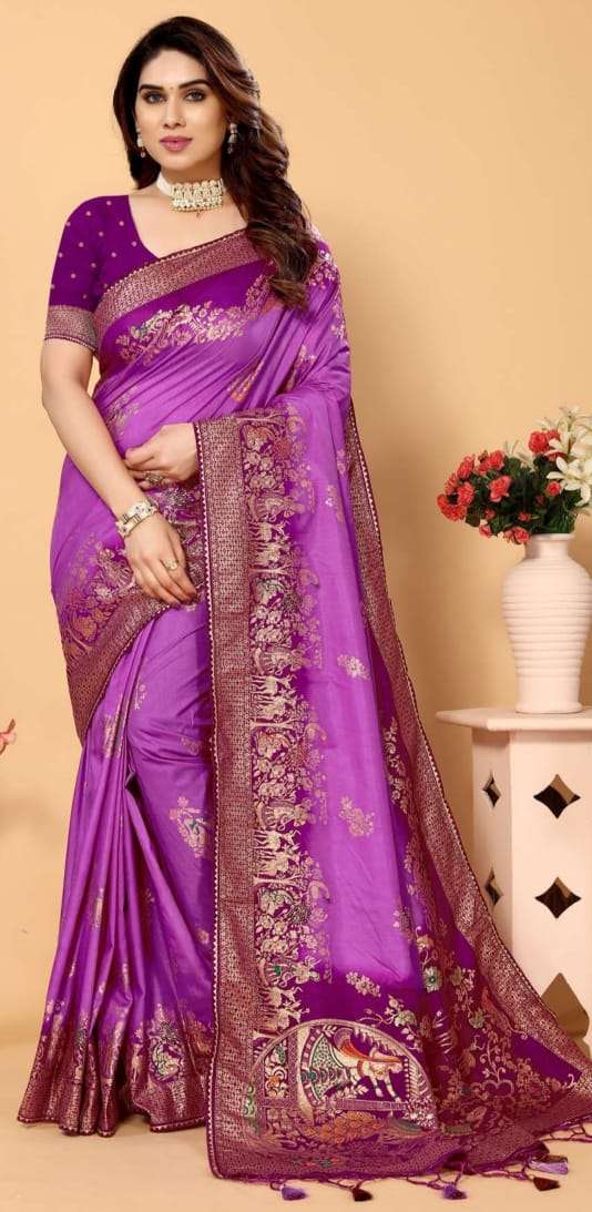 DISHA BY ASLIWHOLESALE DESIGNER LATEST VISCOSE DOLA SILK SAREES