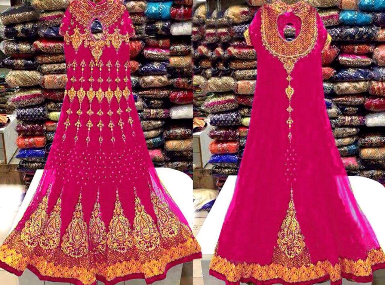 DJ-69 COLOURS BY ASLIWHOLESALE DESIGNER GEORGETTE ANARKALI DRESS