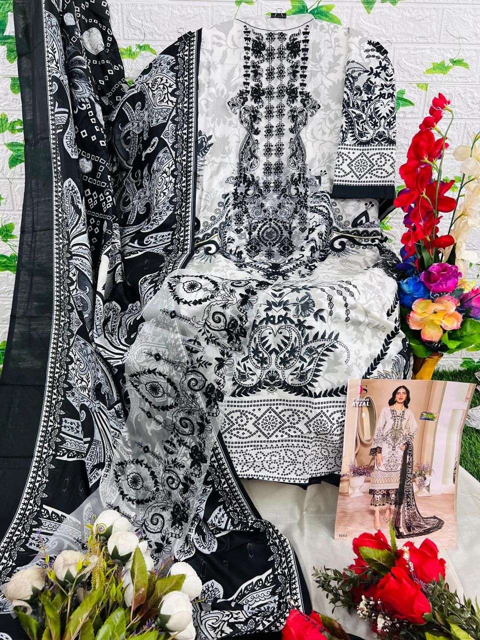 FIRDOUS AYZAL 3202 BY DEEPSY SUITS HEAVY COTTON PAKISTANI DRESS