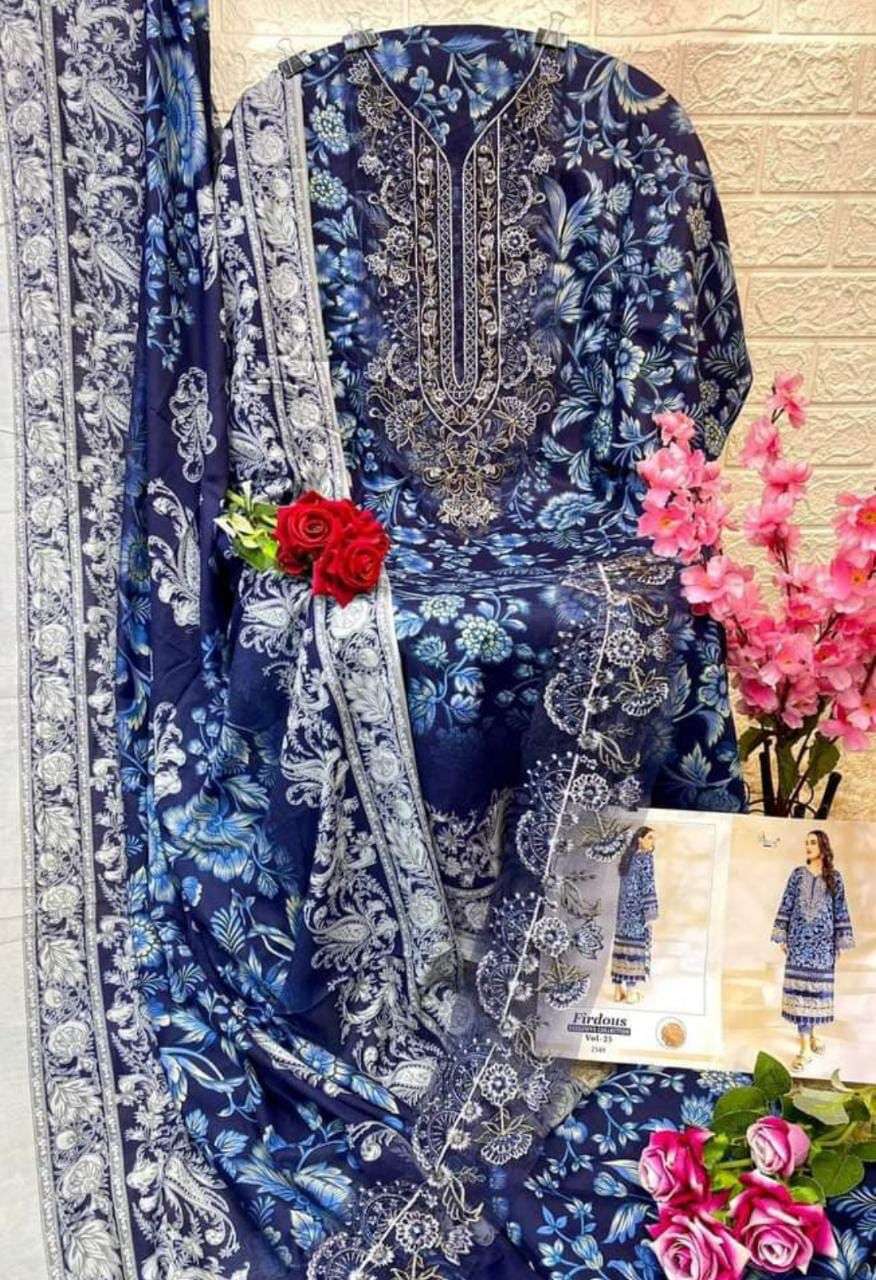 FIRDOUS EXCLUSIVE COLLECTION REMIX-2549 BY SHREE FABS COTTON PAKISTANI DRESS