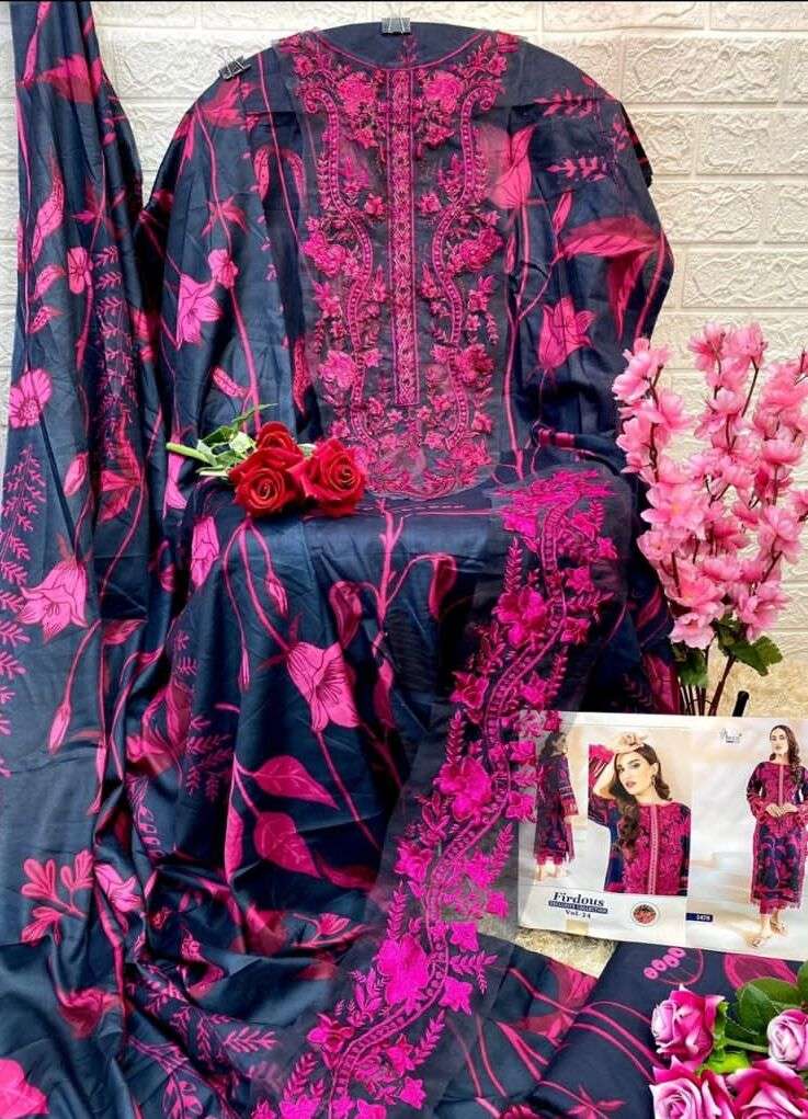 FIRDOUS EXCLUSIVE COLLECTION REMIX-2552 BY SHREE FABS COTTON PAKISTANI DRESS