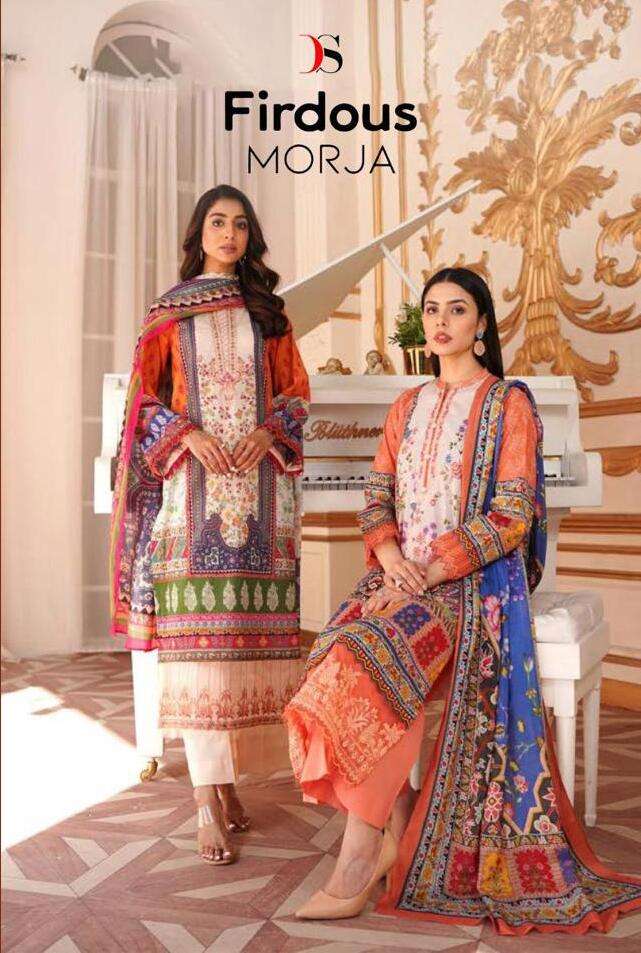 FIRDOUS MORJA BY DEEPSY SUITS 3311 TO 3317 SERIES COTTON PAKISTANI DRESSES