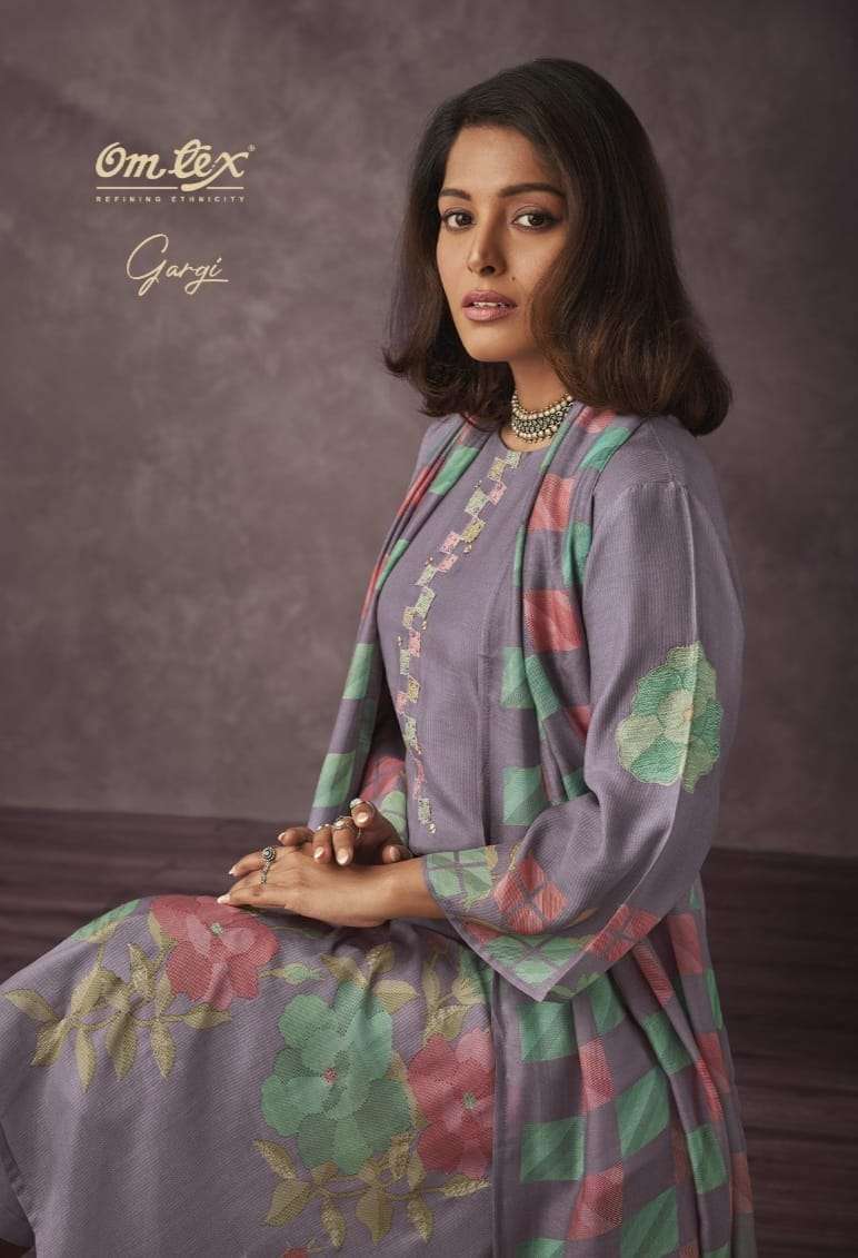 GARGI BY OMTEX 2201-A TO 2201-D SERIES MUSLIN PRINT WITH EMROIDERY DRESSES