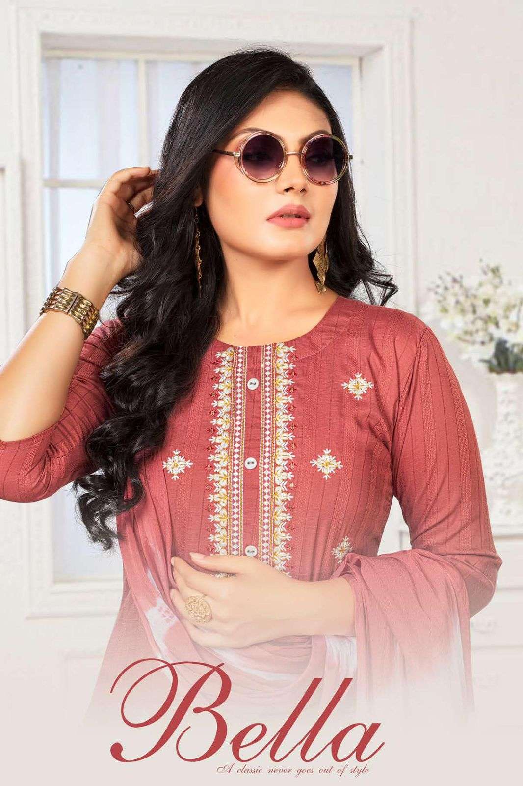 GOLDEN BELLA VOL-2 BY ASLIWHOLESALE 8355-A TO 8355-F SERIES SILK DRESSES