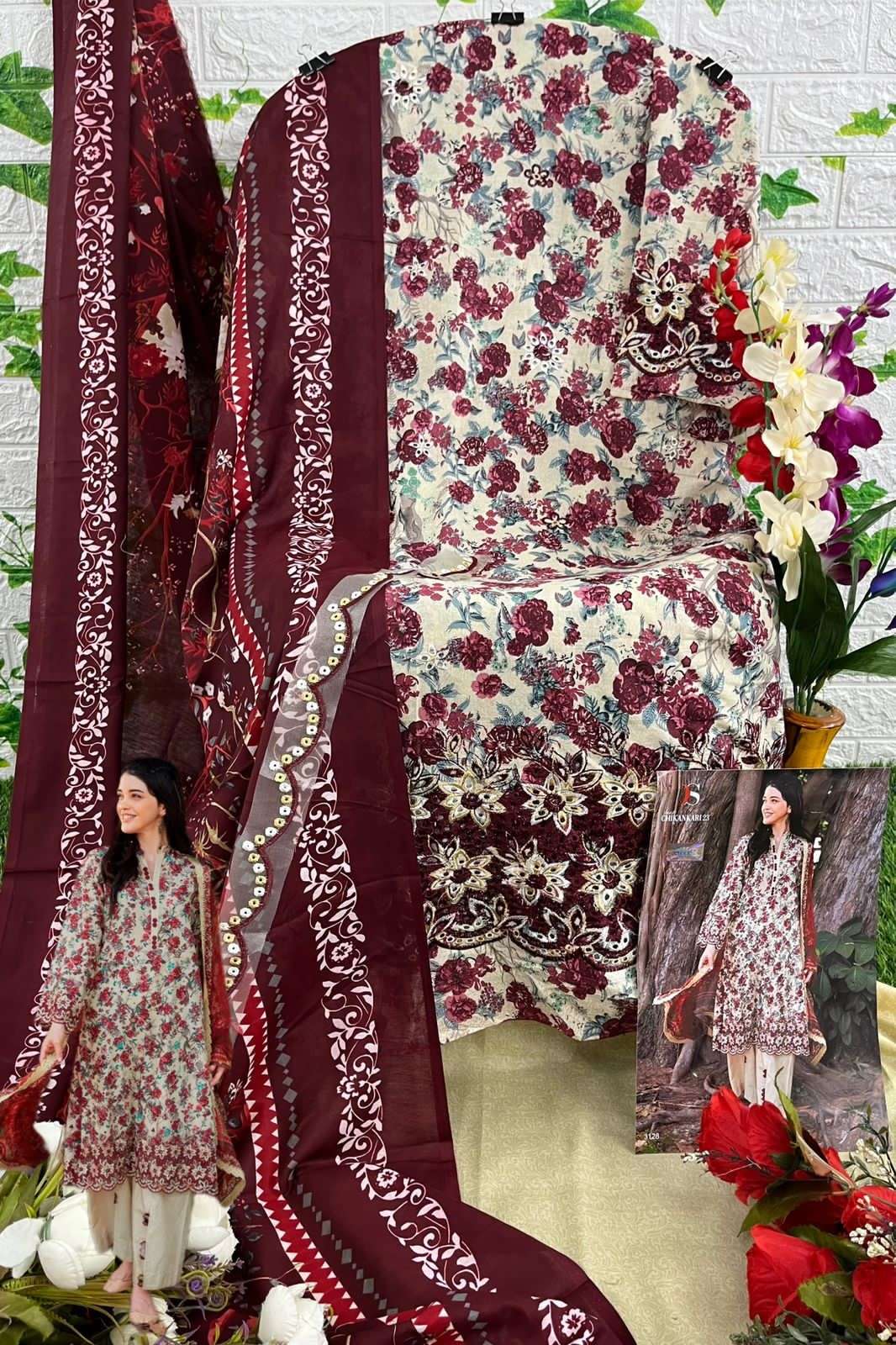 IMAGE CHIKANKARI 23 3128 BY DEEPSY SUITS COTTON PAKISTANI DRESSES