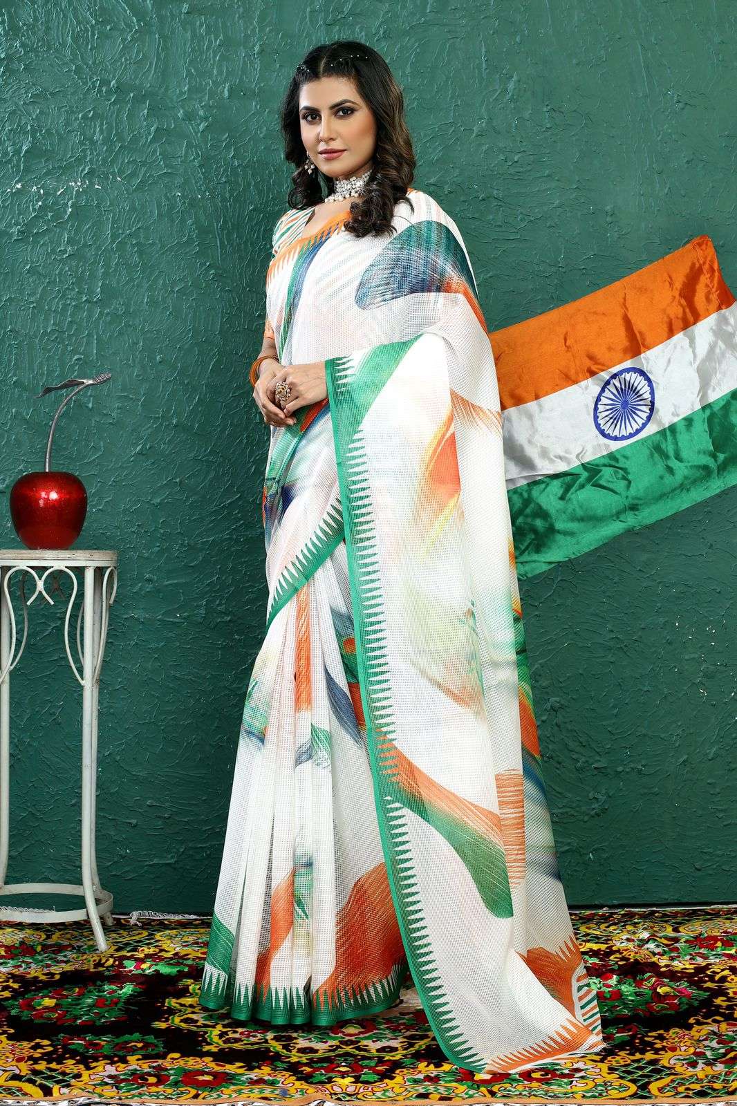 INDEPENDENCE BY RAJYOG PURE SOFT KOTA LINEN PRINT SAREES