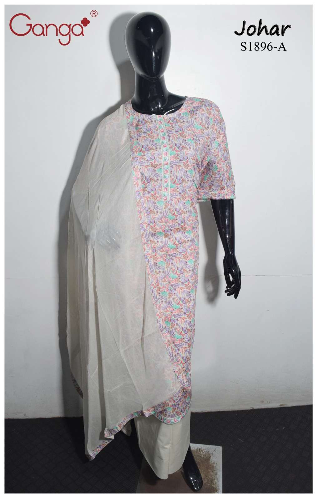 JOHAR 1896 BY GANGA FASHIONS PREMIUM COTTON PRINTED WORK DRESSES