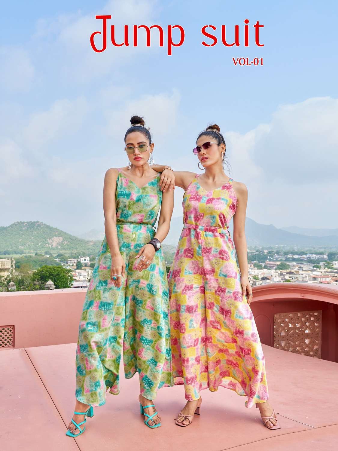 JUMP SUIT VOL-1 BY ASLIWHOLESALE DESIGNER FACNY SILK JUMP SUIT