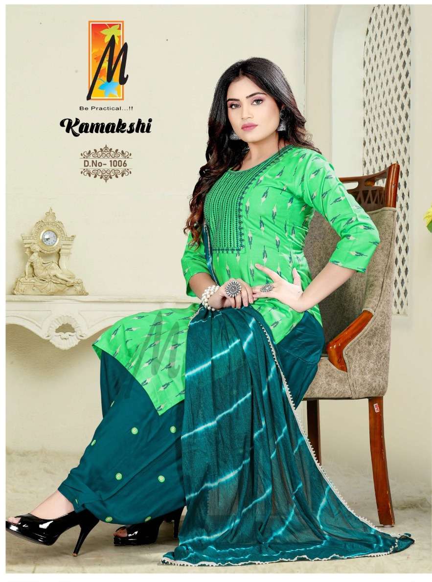 KAMAKSHI BY MASTER 1001 TO 1008 SERIES DESIGNER RAYON PRINT DRESSES