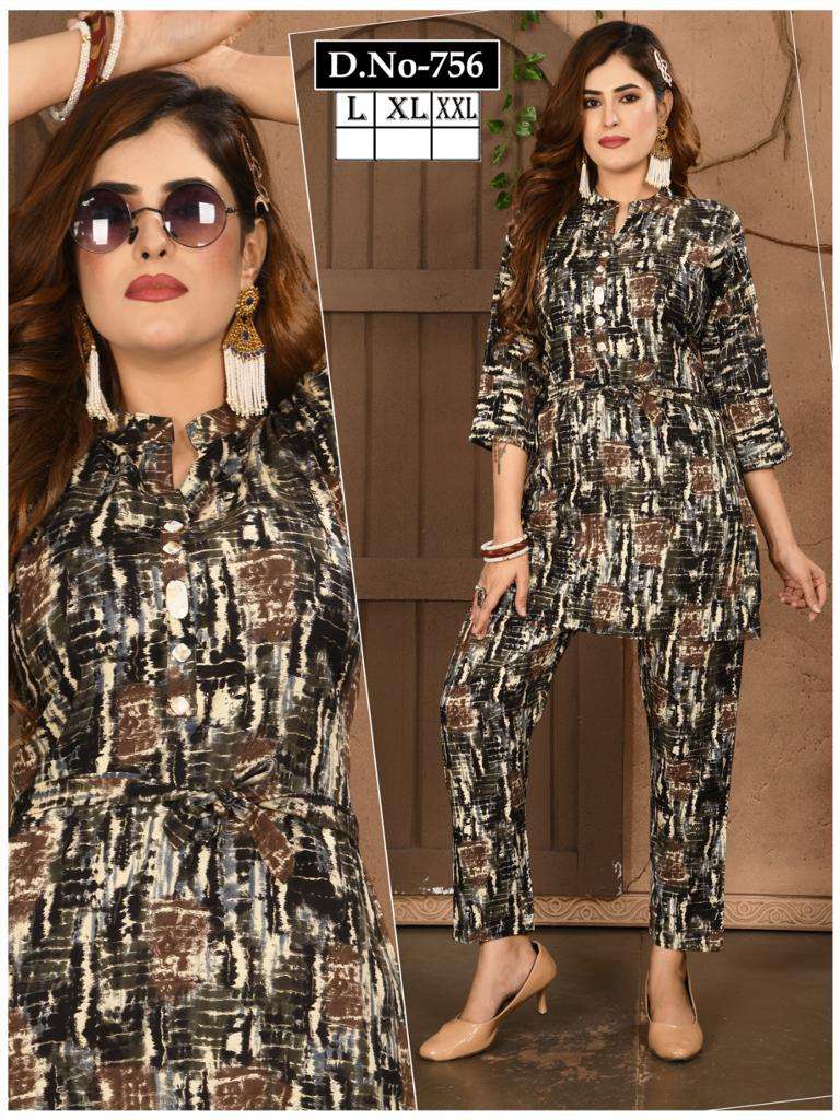 KAMAKSHI VOL-34 BY ASLIWHOLESALE DESIGNER FACNY RAYON PRINT CO-ORD SET