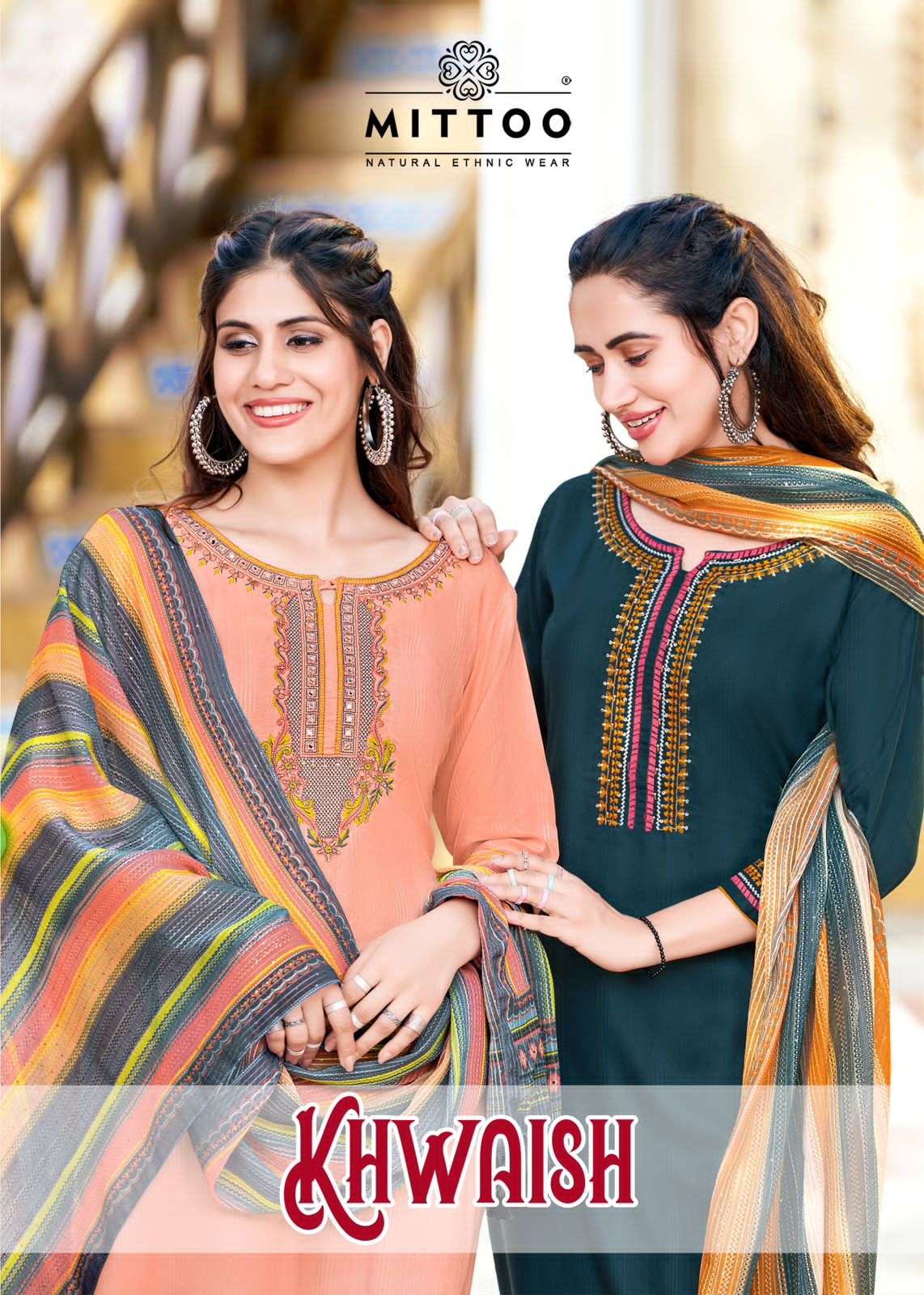 KHWAISH BY MITTOO 1001 TO 1006 SERIES RAYON WRINKLE DRESSES