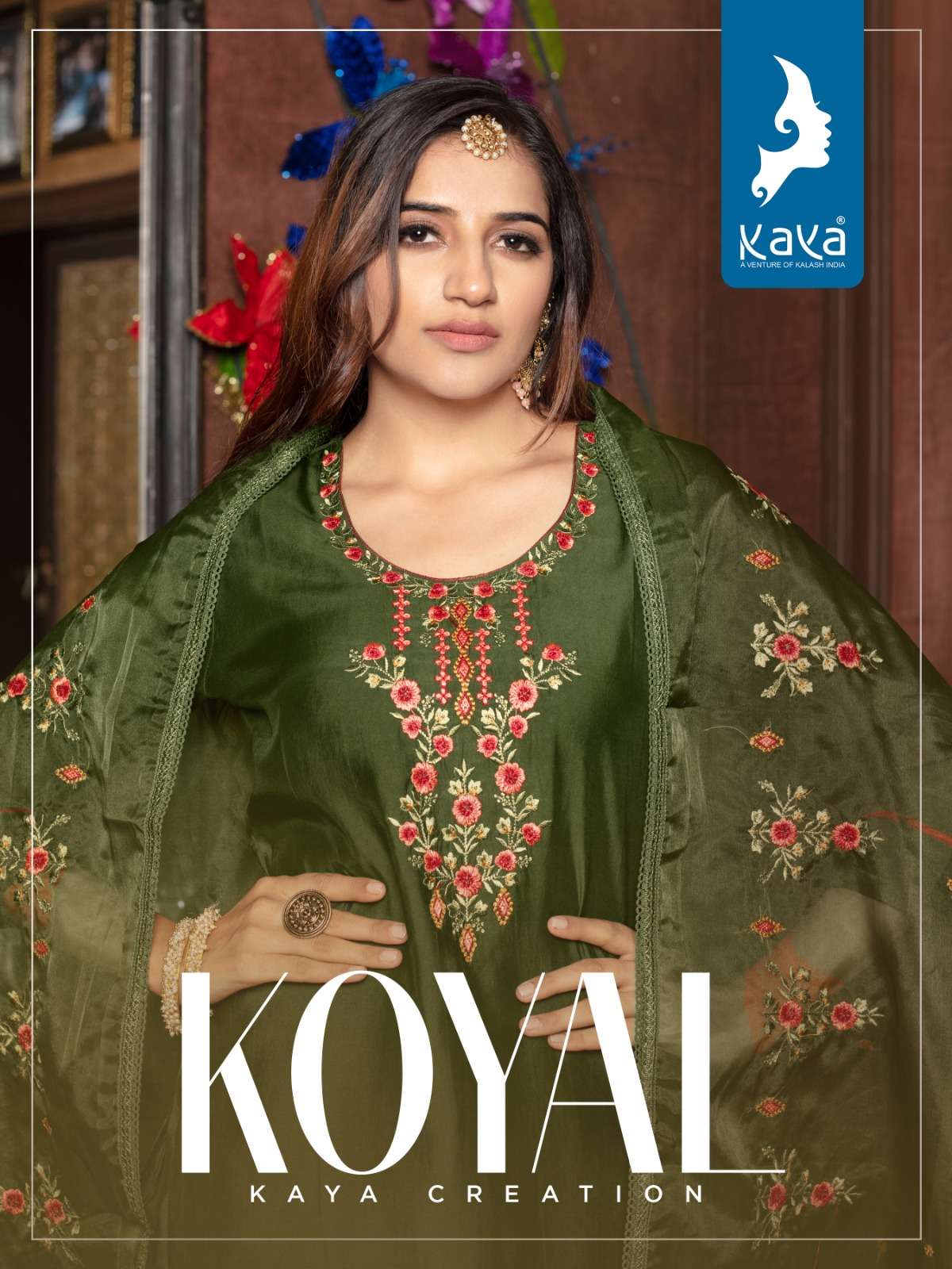 KOYAL BY KAYA 01 TO 06 SERIES DESIGNER ROMAN SILK PRINTED DRESSES