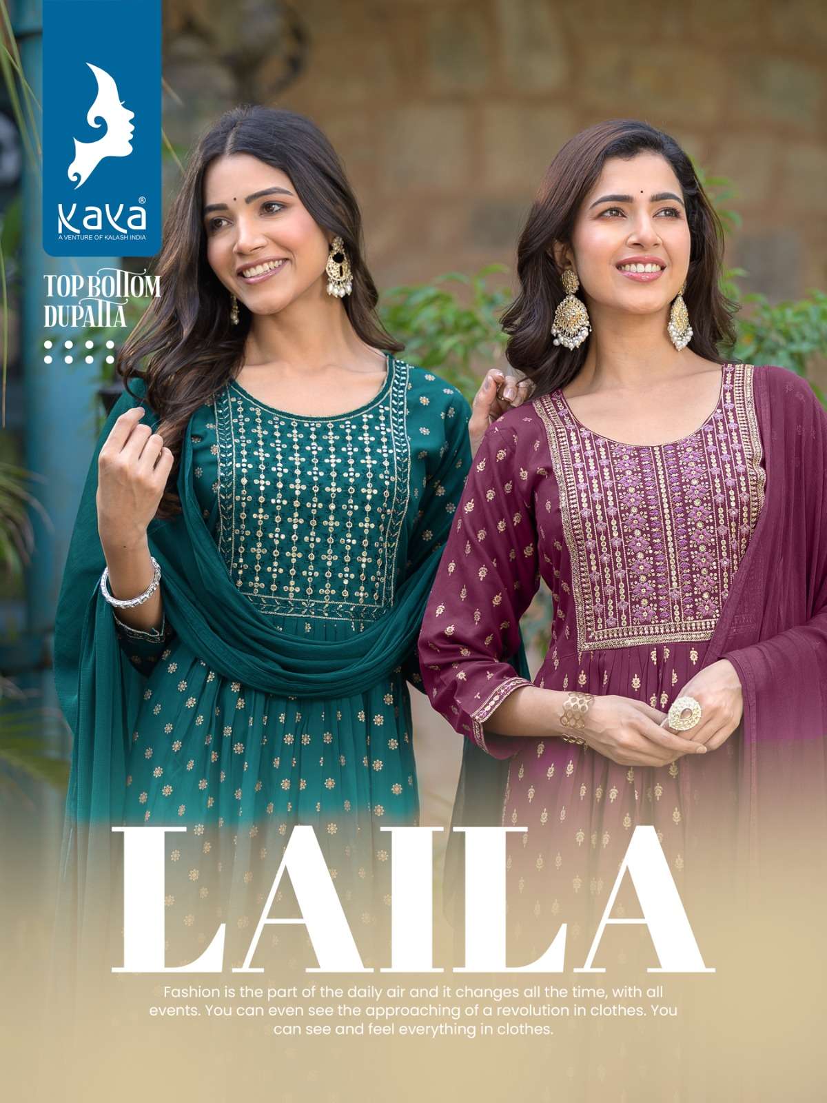 LAILA BY KAYA 01 TO 08 SERIES DESIGNER RAYON PRINTED DRESSES