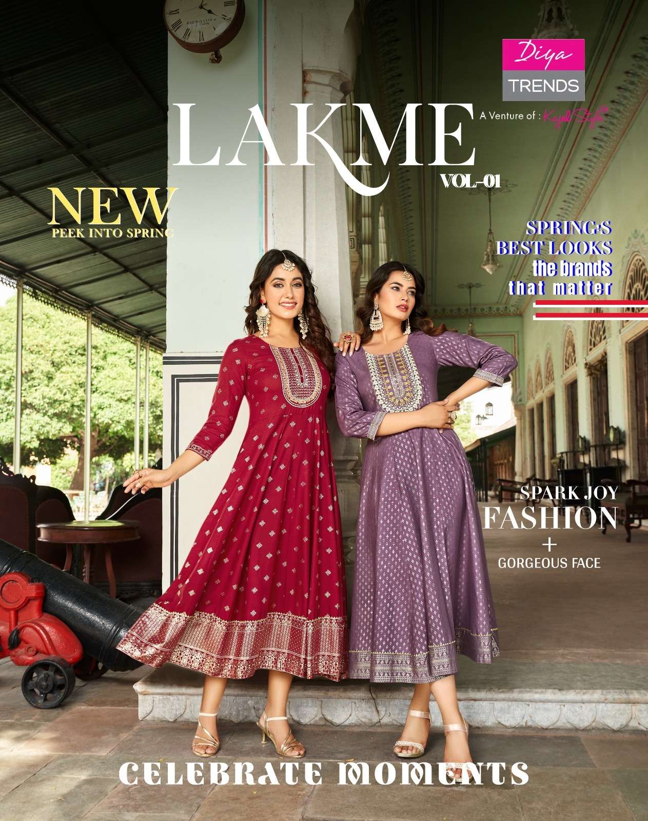 LAKME VOL-1 BY DIYA TRENDZ 1001 TO 1008 SERIES RAYON PRINT GOWNS