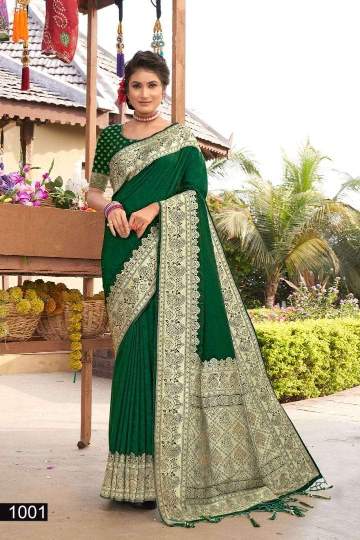 LAVANYA BY BUNAWAT 1001 TO 1006 SERIES BANARASI SILK WORK SAREES