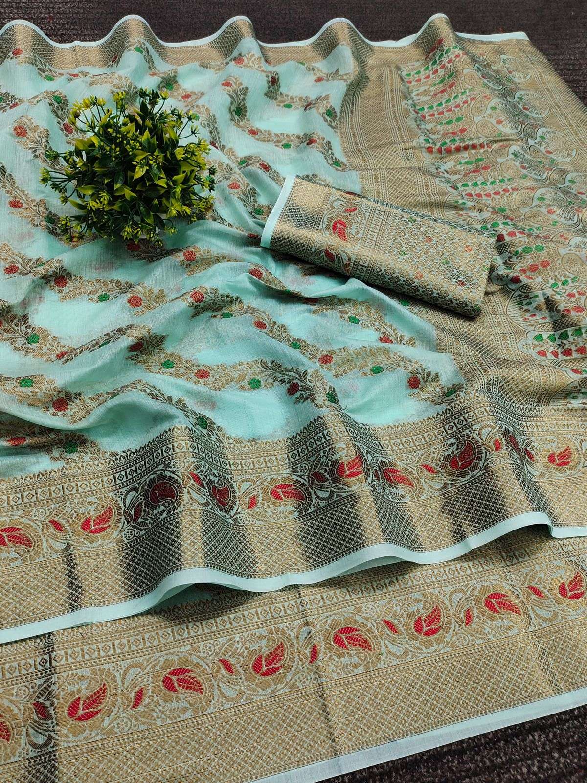 LEHRIYA SILK BY ASLIWHOLESALE DESIGNER SOFT COTTON SILK SAREES