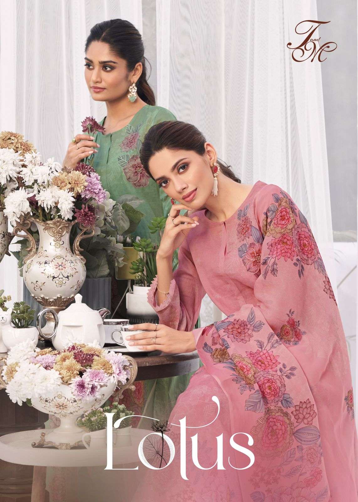 LOTUS BY T&M DESIGNER STUDIO HEAVY VISCOSE SILK HANDWORK DRESSES